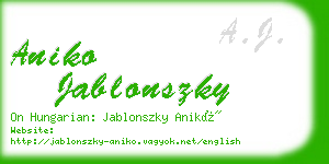 aniko jablonszky business card